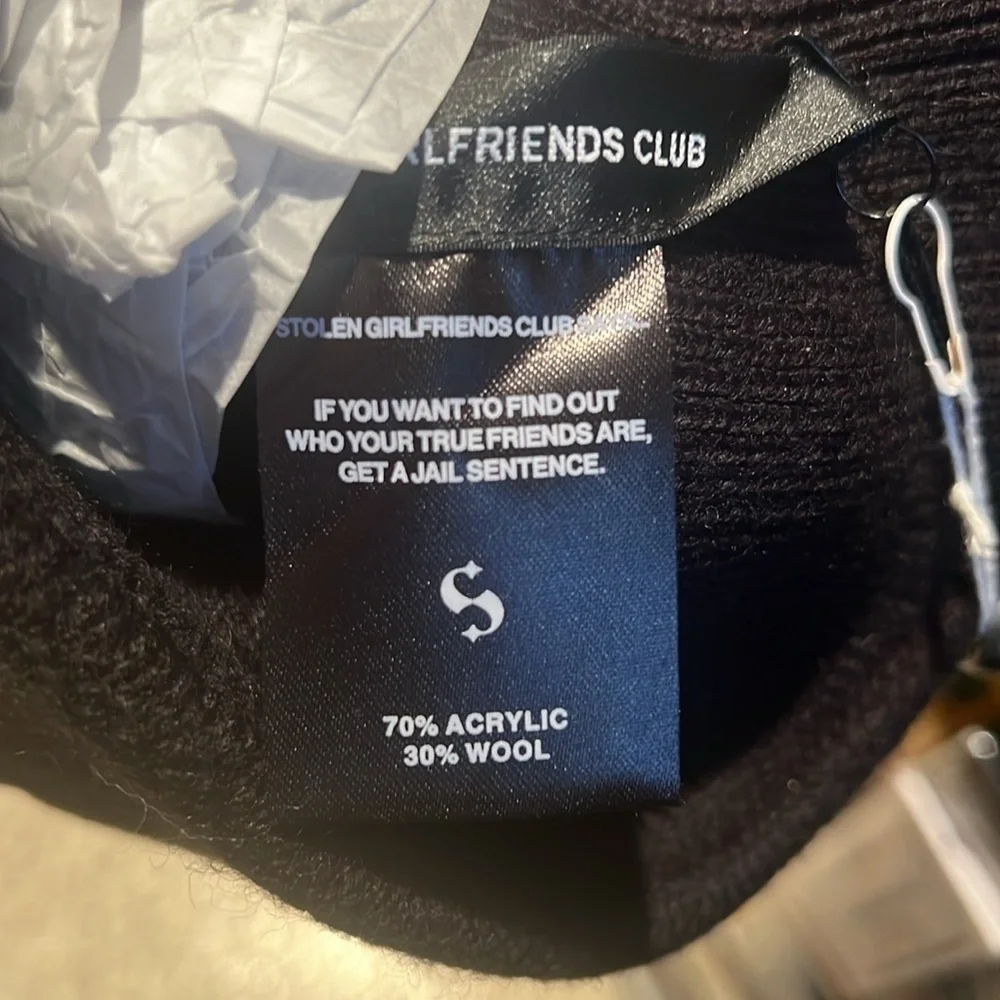STOLEN GIRLFRIENDS CLUB Black Gothic Beanie - NEW
